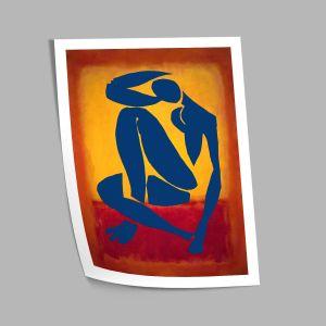 Minimal body over yellow, purple reart (original Rothko and Matisse), Poster 2