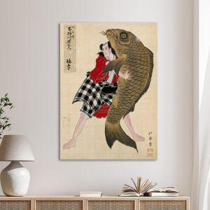 Canvas print Leaf from Album of Actor Portraits, Shorakusai