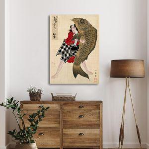 Canvas print Leaf from Album of Actor Portraits Shorakusai Framed canvas View 1 2