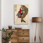 Canvas print Leaf from Album of Actor Portraits, Shorakusai