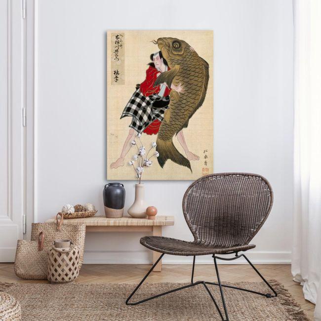 Canvas print Leaf from Album of Actor Portraits, Shorakusai