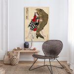 Πίνακας ζωγραφικής Leaf from Album of Actor Portraits, Shorakusai