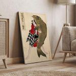 Canvas print Leaf from Album of Actor Portraits, Shorakusai