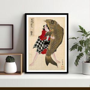 Leaf from Album of Actor Portraits, Shorakusai, Poster