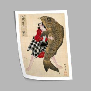 Leaf from Album of Actor Portraits, Shorakusai, Poster 2