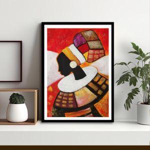 Abstract African lady, Poster