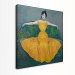 Canvas print Lady with yellow dress, Kurzweil M.