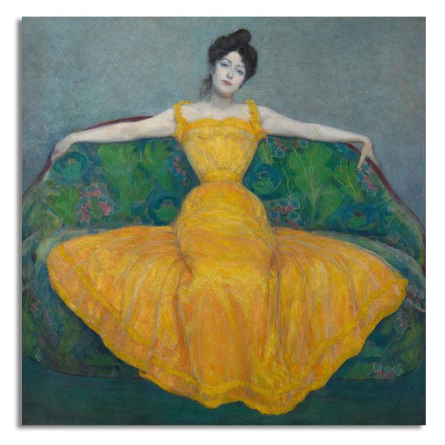 Πίνακας ζωγραφικής Lady with yellow dress, Kurzweil M.