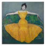 Πίνακας ζωγραφικής Lady with yellow dress, Kurzweil M.