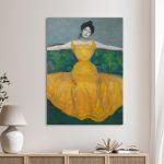 Πίνακας ζωγραφικής Lady with yellow dress detail, Kurzweil M.