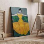 Πίνακας ζωγραφικής Lady with yellow dress detail, Kurzweil M.