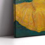 Canvas print Lady with yellow dress detail, Kurzweil M.