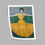 Lady with yellow dress detail, Kurzweil M, αφίσα, κάδρο