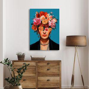 Πίνακας σε καμβά Flowered Frida new idea Καμβάς τελαρωμένος Όψη 1 2