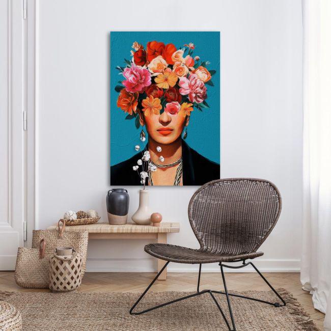 Canvas print Flowered Frida new idea