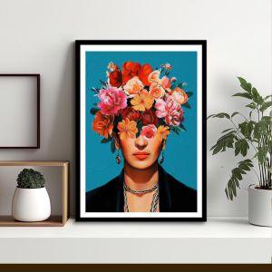 Flowered Frida new idea, αφίσα, κάδρο