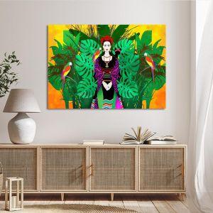 Canvas print Frida in collage Framed canvas View 1 2