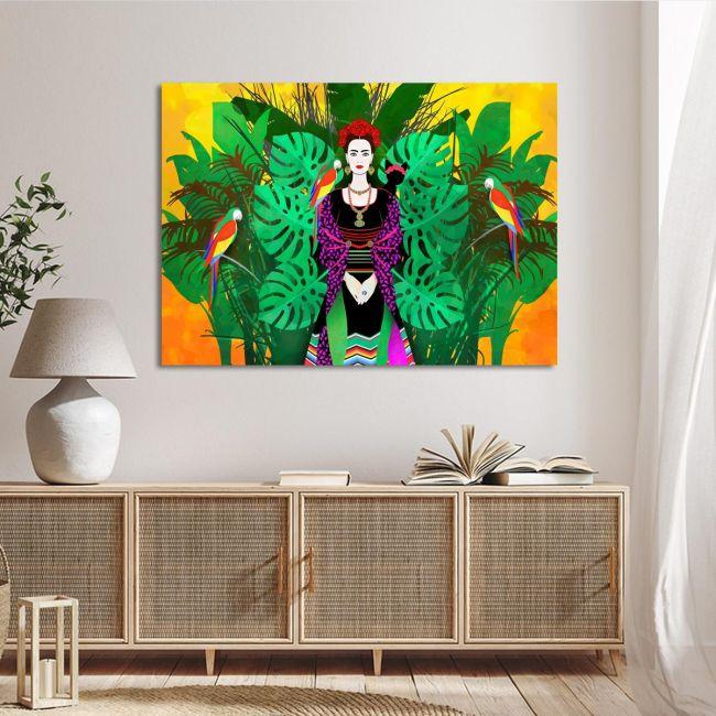 Canvas print, Frida in collage