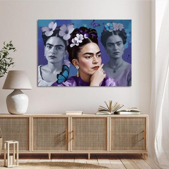 Πίνακας σε καμβά Frida in blue palette