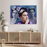 Πίνακας σε καμβά Frida in blue palette