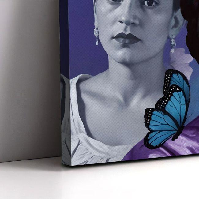 Πίνακας σε καμβά Frida in blue palette