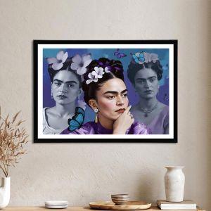 Frida in blue palette, αφίσα, κάδρο