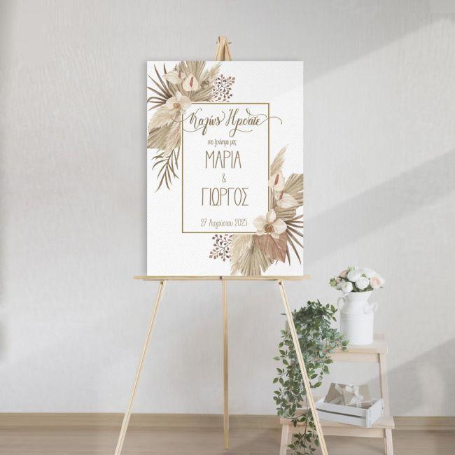 Canvas print Wedding Kalos irthate Pampas grass