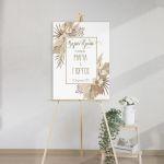 Canvas print Wedding Kalos irthate Pampas grass