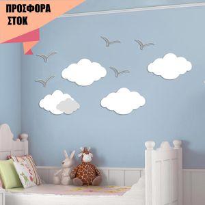 Σύννεφα και πουλιά, Κωδικός 22041,ξύλινη φιγούρα εκτυπωμένη, προσφορά 2