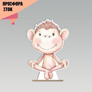 Μαϊμουδάκι ζωγραφιστό, Κωδικός 24696, ξύλινη φιγούρα εκτυπωμένη, προσφορά