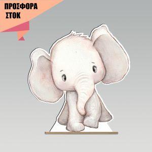 Ελέφαντας ζωγραφιστός, Κωδικός 24695, ξύλινη φιγούρα εκτυπωμένη, προσφορά