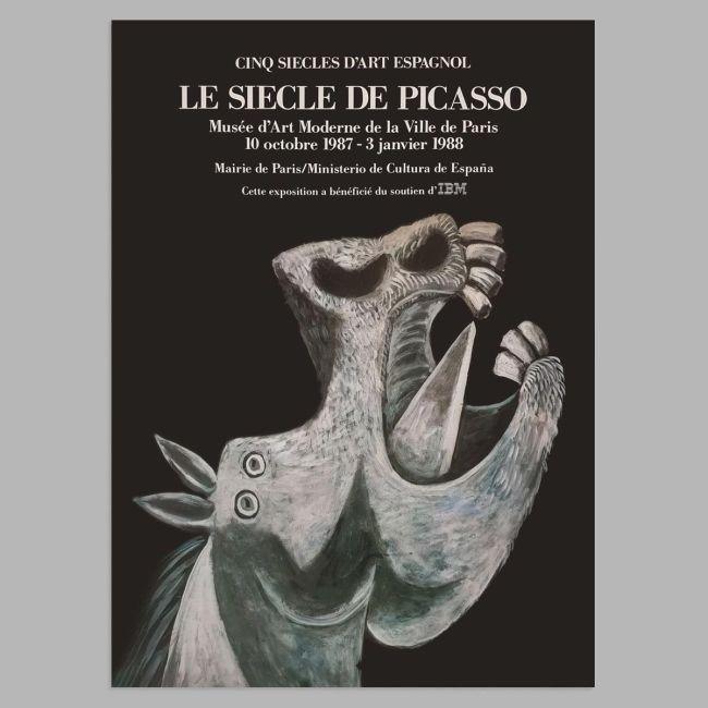 Exhibition poster, Le siege de Picasso, Picasso
