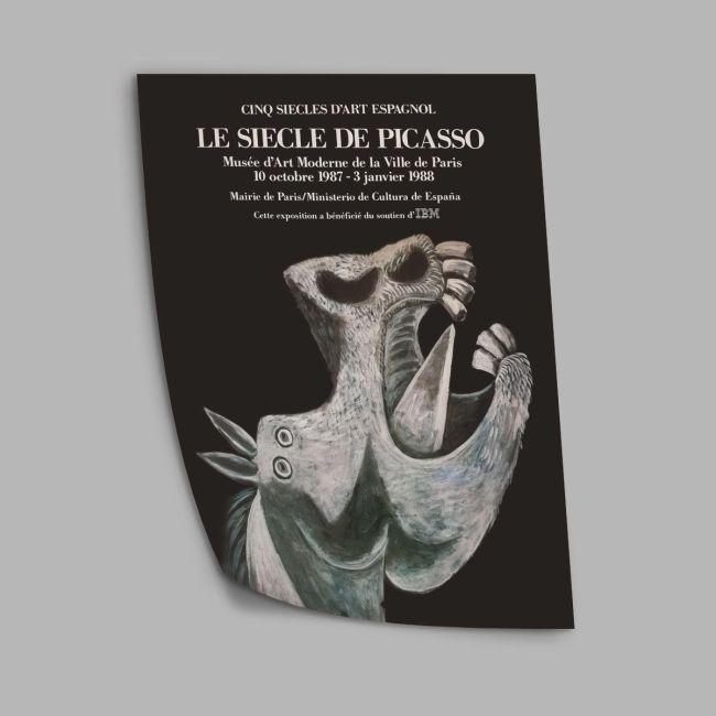 Exhibition poster, Le siege de Picasso, Picasso