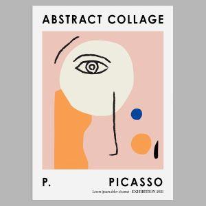 Exhibition poster, Abstract collage, Picasso 2021 I 2