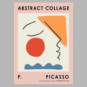 Exhibition poster, Abstract collage, Picasso 2021 II 2