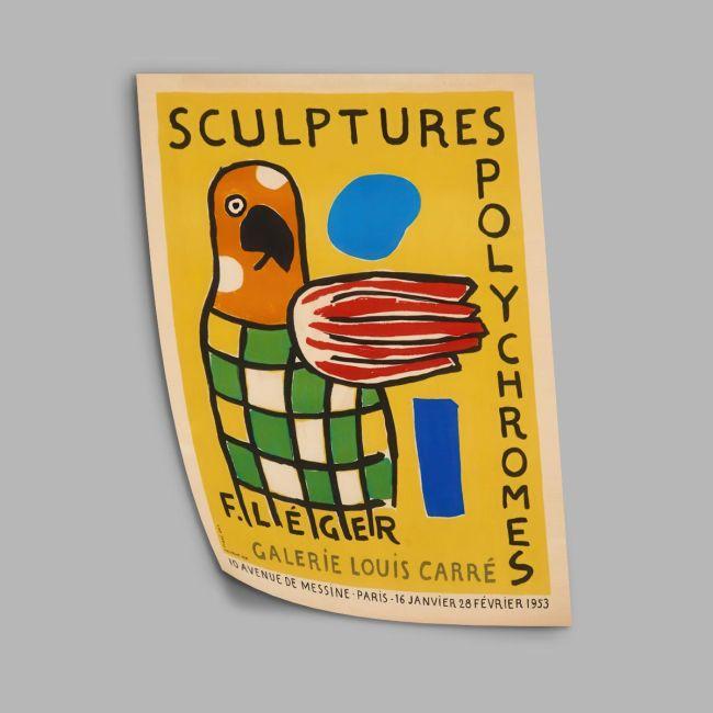 Αφίσα Έκθεσης Sculptures polychromes, αφίσα, κάδρο