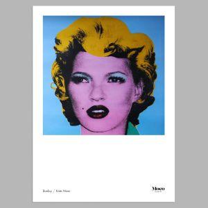 Exhibition poster, Kate Moss on display, Bansky 2