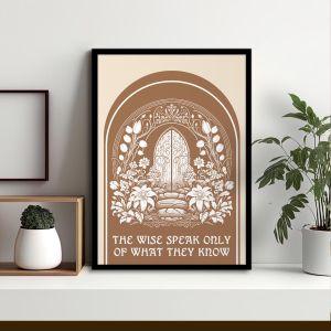 The wise speak, poster