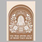 The wise speak, poster