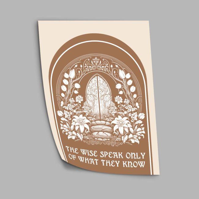 The wise speak, poster