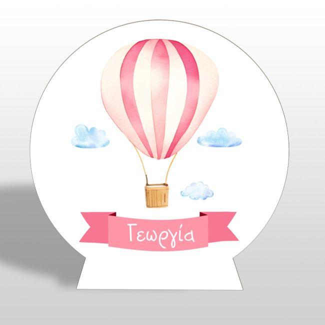 Wooden printed sign, Hot air balloon art 1