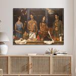 Canvas print Four seasons reart 