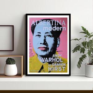 Exhibition poster, Warhol and Hirst at Albertina Modern