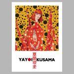 Exhibition poster, Yayoi Kusama portrait