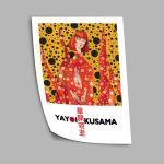 Exhibition poster, Yayoi Kusama portrait