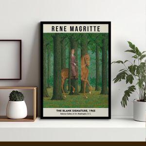Αφίσα Έκθεσης The blank signature, Magritte R, αφίσα, κάδρο