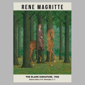 Exhibition Poster The blank signature, Magritte R 2