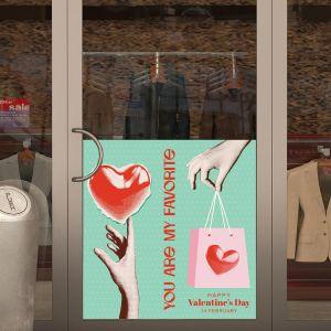 Shop window sales sticker, for your love