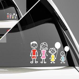 Car sticker Family, colorful