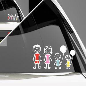 Car sticker Family, colorful 2